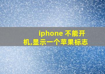 iphone 不能开机,显示一个苹果标志